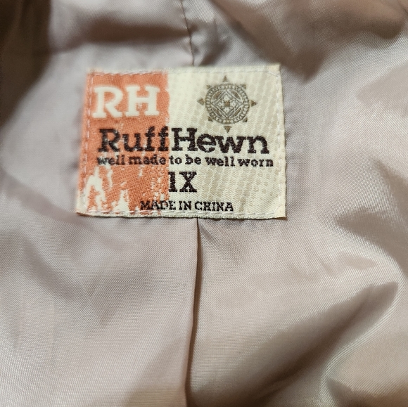 RUFF HEWN faux leather jacket size 1X. Great stitching detail. Never worn,no tag - Picture 3 of 6